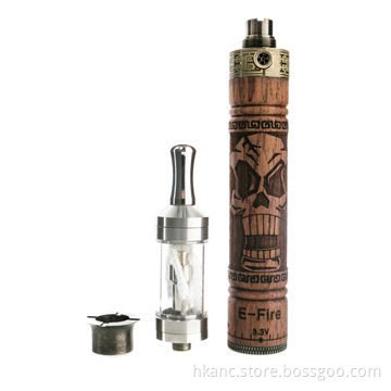 Vision E-fire/X-fire E-cigarette Kit, includes Vivi Nova Clearomizer in box